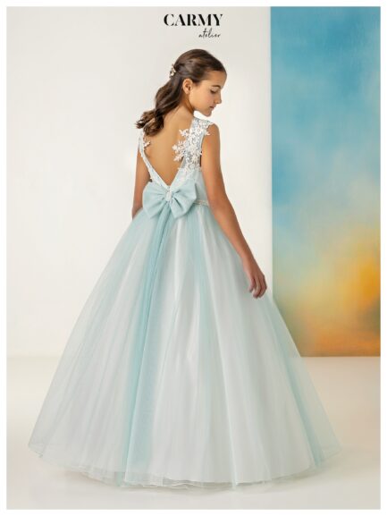 Vestido de dama en Tul con Aplicaciones 5954 - Imagen 2