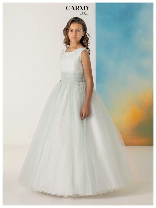 Vestido de dama en Tul con Purpurina 5955